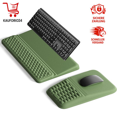 Tastaturablage Mauspad Set Ergonomisch Mit Handballenauflage 430x243mm Grün
