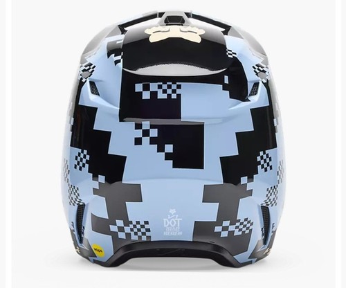 Casco Fox Racing V1 Azul Pizarra Claro Imagen Digi Suciedad Todoterreno MX Talla S M L XL - Imagen 2 de 16