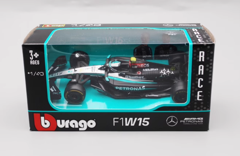 Bburago 1:43 F1 Formula Mercedes AMG W16E W15 Lewis Hamilton
