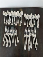 ELANA HAMPTON SILVERSMITHS 37 pcs STAINLESS Tea Spoon Salad Fork