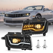 Black 2010-2013 Chevy Camaro Halogen Led Drl Halo Projector Headlights Headlamps Black 2010-2013 Chevy Camaro Halogen Led Drl Halo Projector Headlights Headlamps