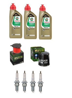 INSPEKTIONSSET HONDA TRANSALP 600 CASTROL ÖLFILTER ÖL LUFT KERZEN