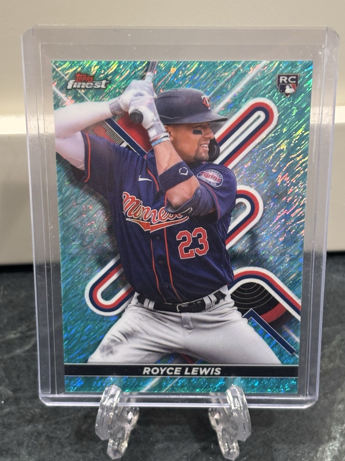 2022 Topps Finest Royce Lewis Aqua Shimmer Refractor /175 RC #87 Minnesota Twins