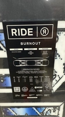 2026 NWT Ride Burnout 158cm Snowboard $650 Twin Extra Camber 2026 NWT Ride Burnout 158cm Snowboard $650 Twin Extra Camber