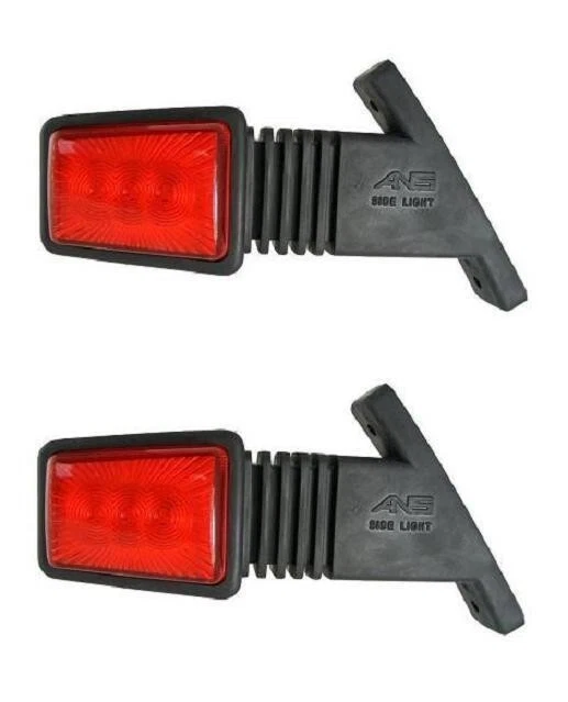 2 x 12-24V 6 LEDs luz marcadora rojo blanco para Iveco DAF FORD VOLVO camionetas - Imagen 4 de 4