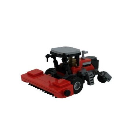 Massey Ferguson Windrower 143‑Piece Brick Set by Brick Agriculture & Machine