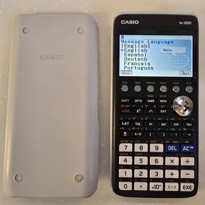 Casio fx-CG50 Color Graphing Calculator White w Cover Tested College School Math