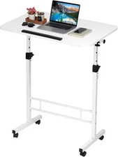 Small Standing Desk Adjustable Height,Rolling Computer Desk,Mobile Standing Desk