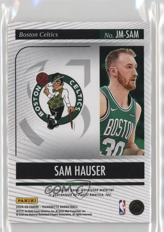 2024-25 Panini Silhouette Jumbo Memorabilia Bronze 37/49 Sam Hauser #JM-SAM - Image 2 of 3