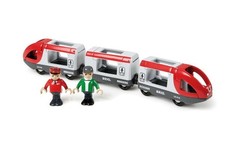 BRIO World 33505 - Travel Train Set - Premium 5 Piece Wooden Toy Set for Todd...