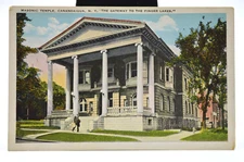 c1920 - Masonic Temple, Canandaigua, NY - Antique Postcard - Gateway Fingerlakes