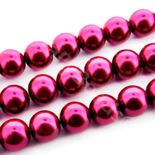 3 -12mm Round Glass Pearl Beads - 30 colours to choose from - Picture 49 of 53