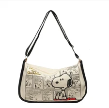 Snoopy Large Capacity Handbag Shoulder Bag Crossbody Bag Adjustable Straps