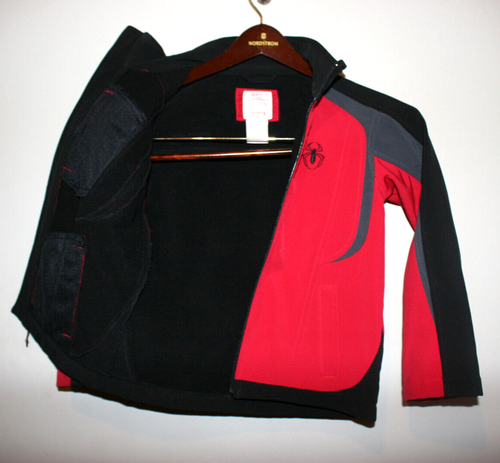 Boys Spyder Marvel Spider Sense Spiderman Full Zip Activewear Jacket Red Size 7 - Picture 3 of 5