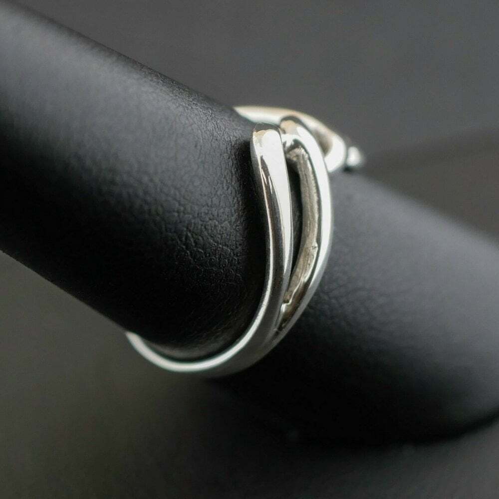 (Ne6) Silver 925 Crossover Ring - Different Sizes… - image 4