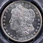 1878 S MORGAN DOLLAR PCGS MS 64 ALL WHITE FROSTED PORTRAITS & QUITE REFLECTIVE