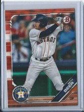 SETH BEER 2019 Bowman Prospect Orange Paper Parallel #'d 4/25