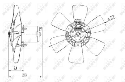 Engine Cooling Fan Left NRF Fits VW Golf Caddy Polo Scirocco Seat Ibiza