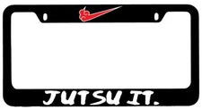 Jutsu It Black METAL License Plate Frame Naruto