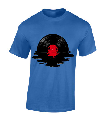 Melted Vinyl Record Music Dj Rave Acid House Dance 80 Unisex T-Shirt
