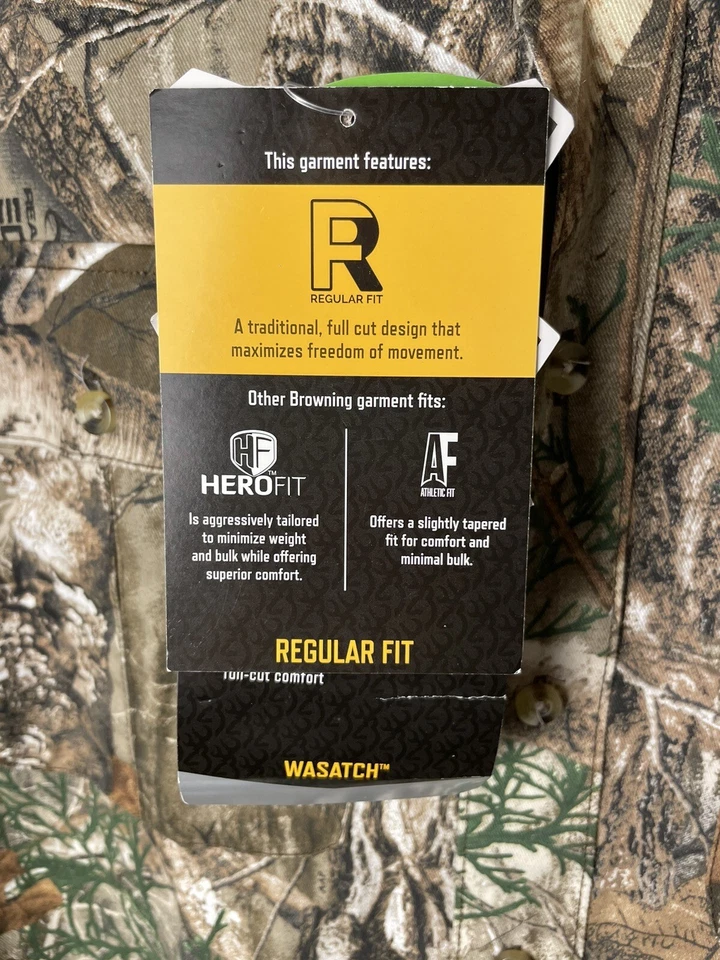 Browning Wasatch-CB Mens Size Medium Camo Button Up Long Sleeve Shirt Hunting - Image 2 of 4