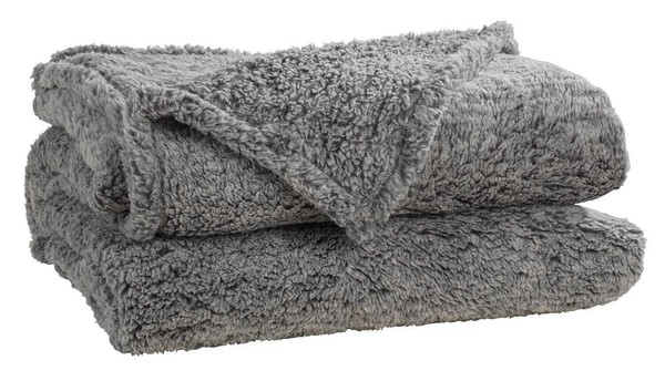 Fleecedecke Kuscheldecke Wohndecke Tagesdecke Sofadecke Polyester Grau 150X200-image