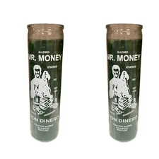 (2) Don Juan Dinero Veladora (2) Money John Ritual Candle Attract Money & Luck