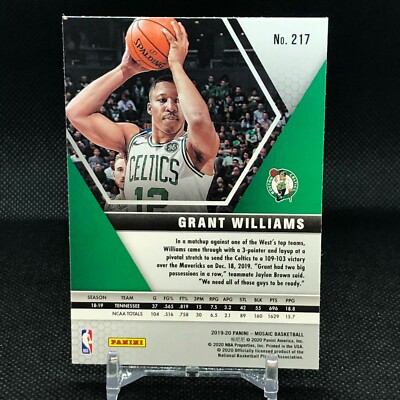 2019-20 Panini Mosaic Basketball Grant Williams Rookie Card #217