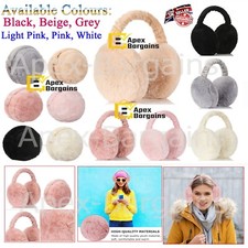 Women Men Winter Super Soft Ear Muffs Warmer Ladies Earflaps Cosy Cold Fluffy UK