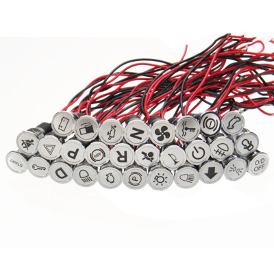 8-16mm LED Dash Panel Warning Pilot Light Indicator Lamp Car Van Boat 12V-36V - Foto 6