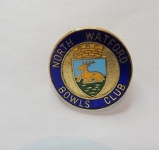 Enamel North Watford Bowls Club Badge 