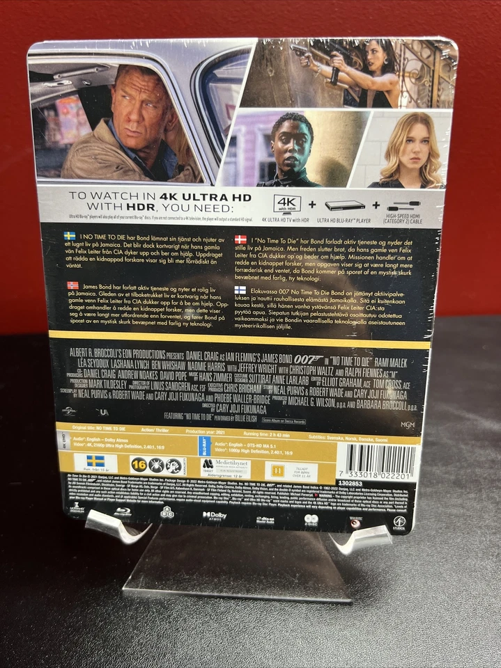 No Time To Die: Bond 007 Steelbook (4K UHD + Blu-ray) Factory Sealed SOLD OUT! - Image 4 of 4