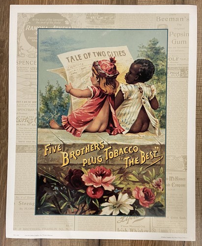Five Brothers Plug Tobacco “The Best” Print Ad Reproduction Vintage