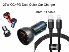 DIVI USB-C PD, Qualcomm 3.0 USB Dual Fast Car Charger for iPhone 12 12 Pro