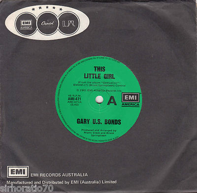GARY U.S. BONDS This Little Girl / Way Back When  45