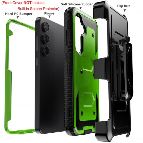 For Samsung Galaxy S25/S25 Plus/Ultra Dual Layer Silicone Case Cover / Belt Clip - Picture 36 of 56