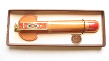 New Vintage Fred Rueping Knife Letter Opener  Ruler Leather Case 1954 GC