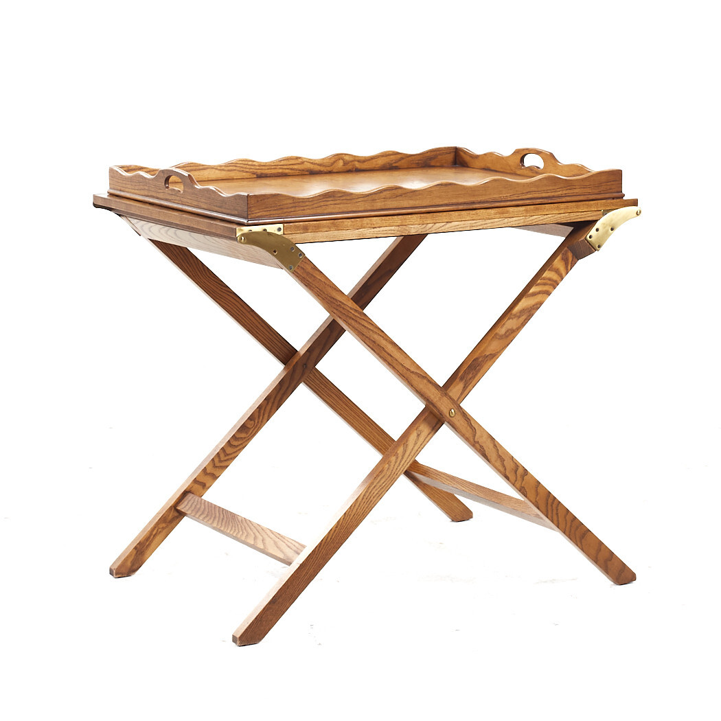 Baker Party Butler Table with Removable Tray and Butterfly Top