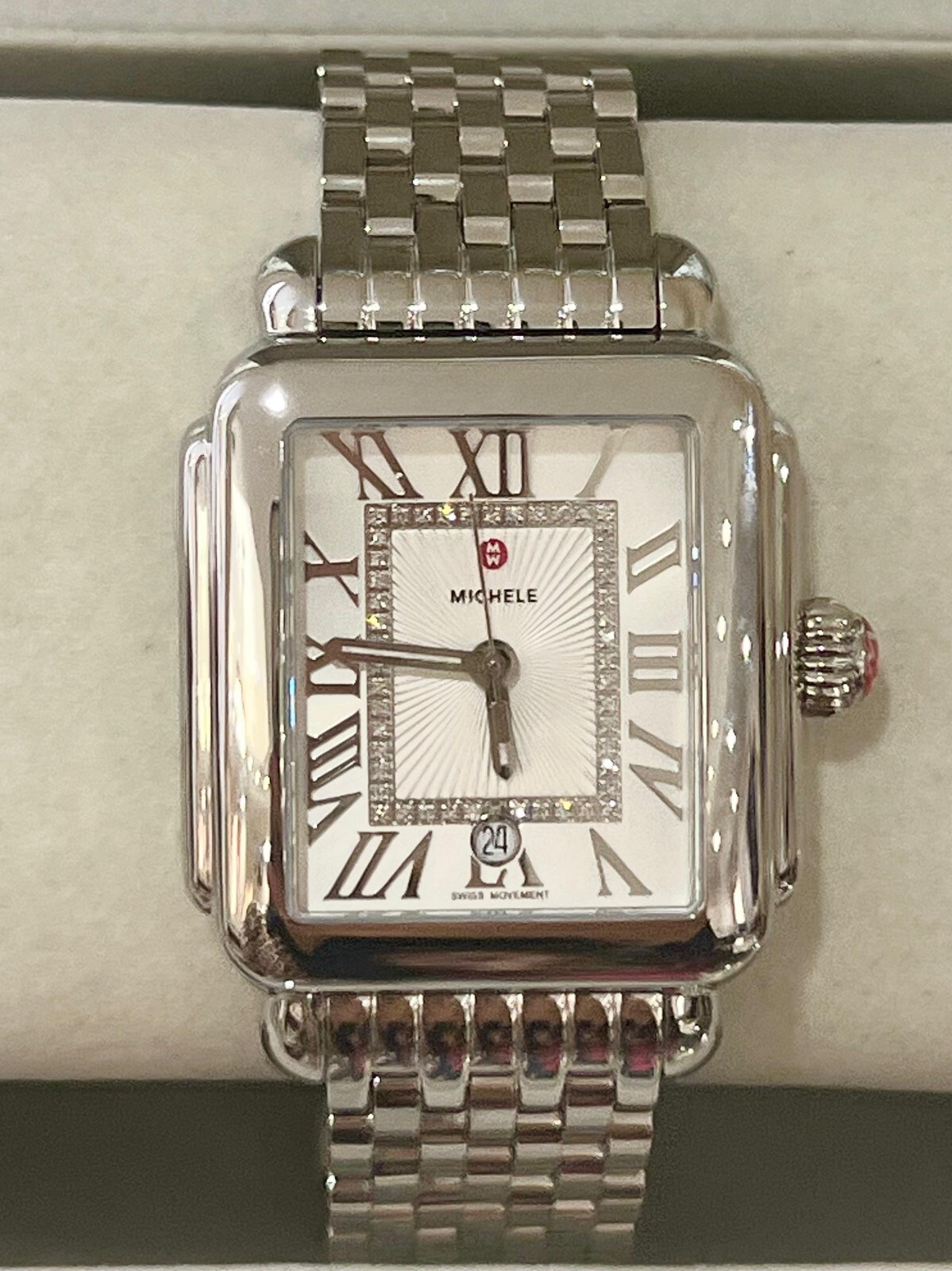 MICHELE Deco Madison Diamond Stainless Steel Bracelet MWW06T000141