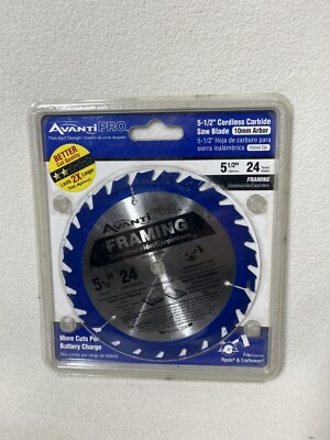 AVANTI 5-1/2 in 24 Tooth Framing Circular Carbide Saw Blade 10mm Arbor 10mm Eye
