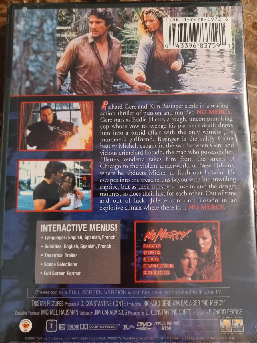 No Mercy DVD NEW SEALED Richard Gere Kim Basinger