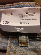 OSHKOSH 12R SKINNY BLUE JEANS BOYS
