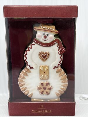 Villeroy & Boch Ceramic Christmas Frosty 7.5” Ginger Fancy Candle