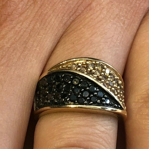 ★Harry IVens IV ★ Brillant Ring aus 585 - 14kt Gold Ring mit ★1 Ct★ schwarz weiß - Bild 1 von 4