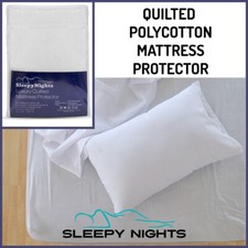 Quilted Mattress Protector Soft Fitted 23 cm Deep Bed Cover Sheet All Sizes