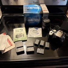 Canon EOS 350D Rebel XT w/ EFS 18-55mm Lens Digital SLR Camera Kit Bundle READ