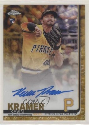 2019 Topps Chrome Rookie Gold Wave Refractor 26/50 Kevin Kramer Auto RC 3c2