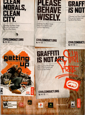 Marc Ecko's Getting Up Atari Video Game Print Ad 2006 PS2 Xbox PC Ecko Unltd