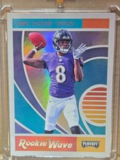 2018 Playoff Lamar Jackson Rookie Wave #7 2 Time MVP Rookie Card!!!. rookie card picture