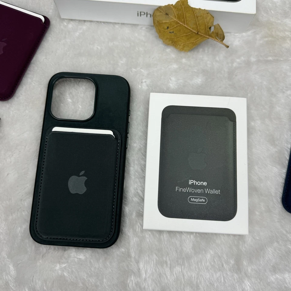 RFID Blocking FineWoven Wallet with Magnetic For iPhone 14 15 Pro 16 17 Pro Max - Image 2 of 4